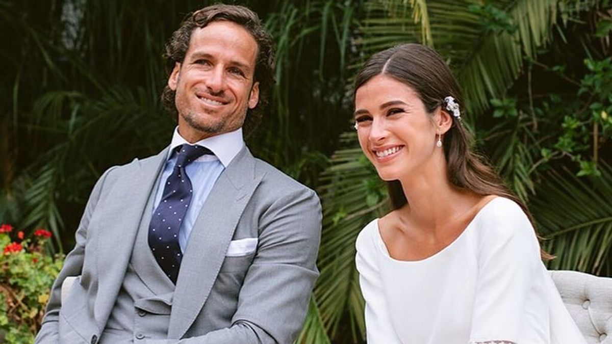 Feliciano Lopez with wife