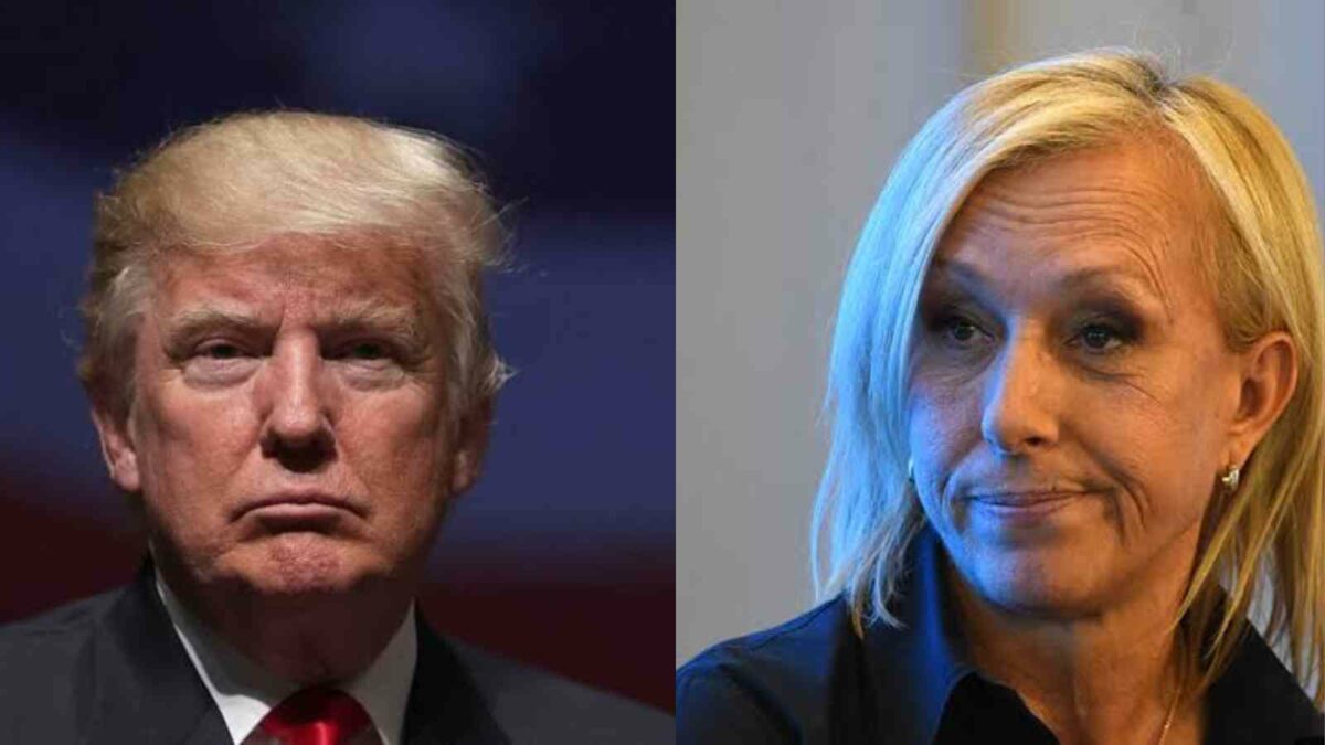 Donald Trump and Martina Navratilova