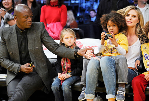 Seal, his ex-wife Heidi, and their children