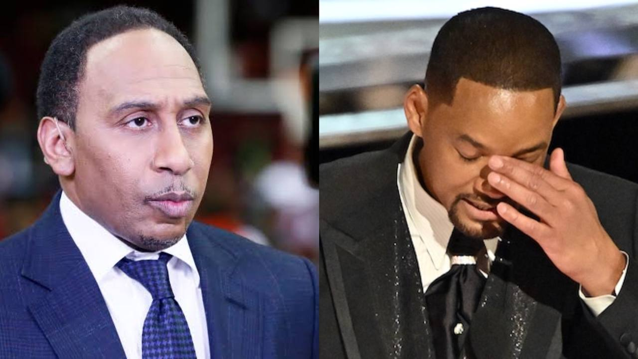 Stephen A Smith reacted to the act of Will Smith at the Oscars.