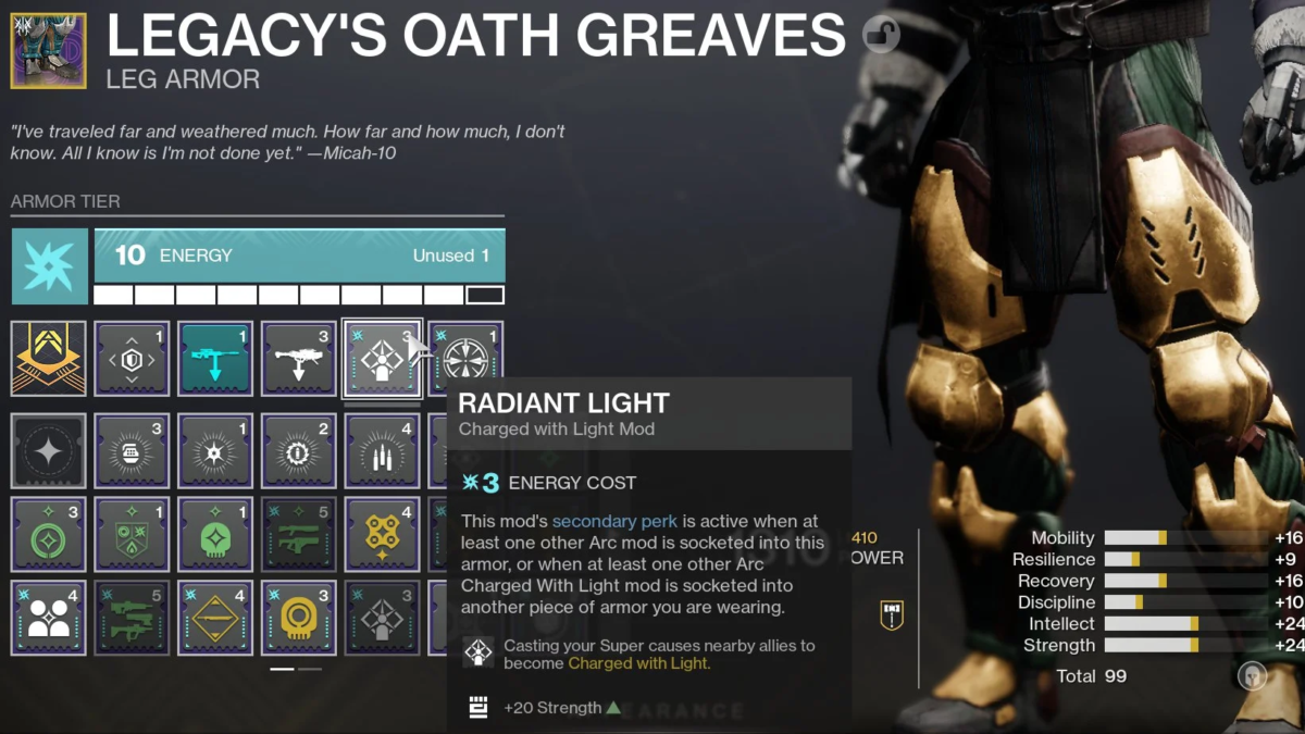 Legacy's Oath Greaves Destiny 2
