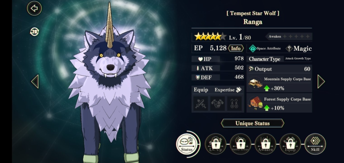 Ranga (Loyal Wolf) slime issekai memories tier list