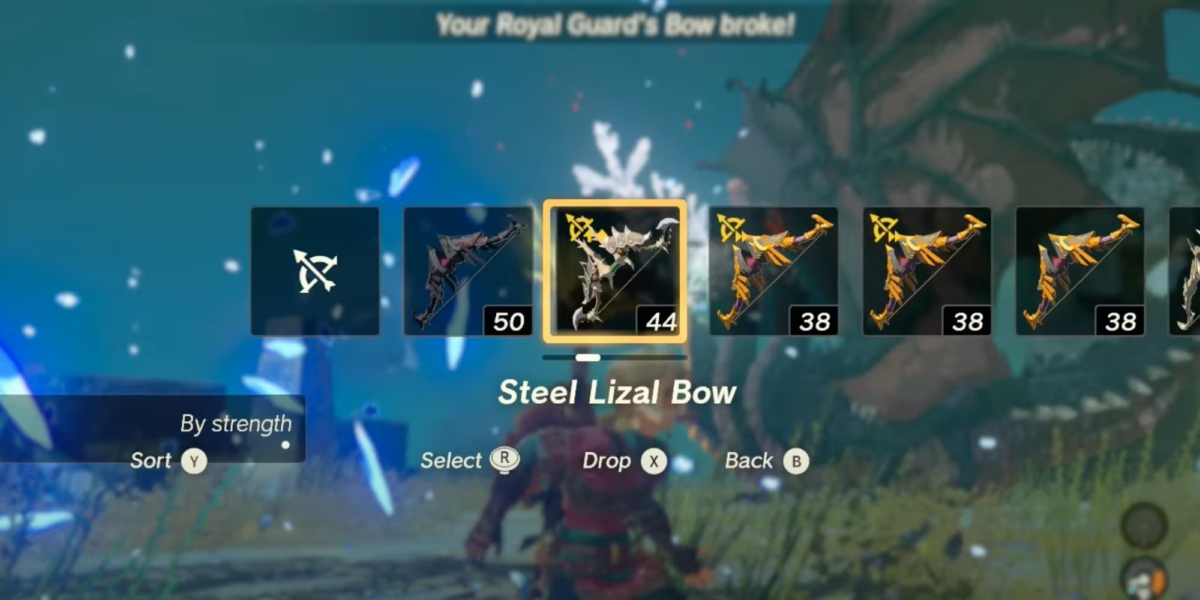 Steel Lizal Bow Best Weapons Tears Kingdom