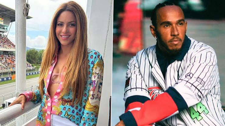 Shakira and Lewis Hamilton