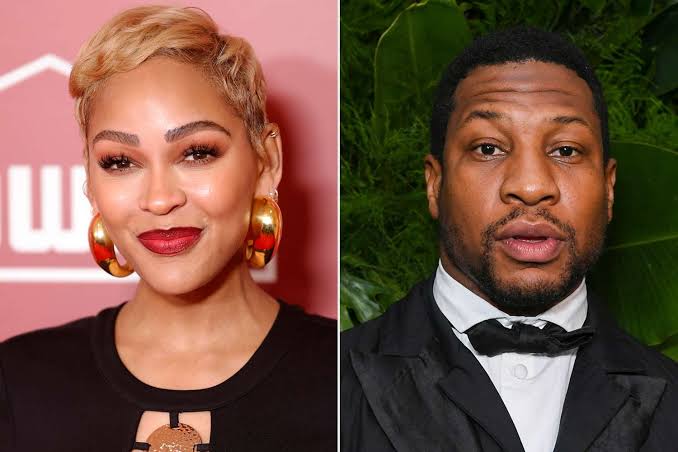 Meagan Good and Jonathan Majors