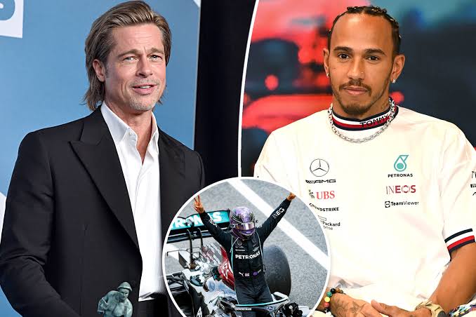 Brad Pitt and Lewis Hamilton