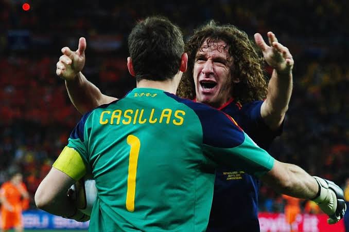 Iker Casillas and Carles Puyol