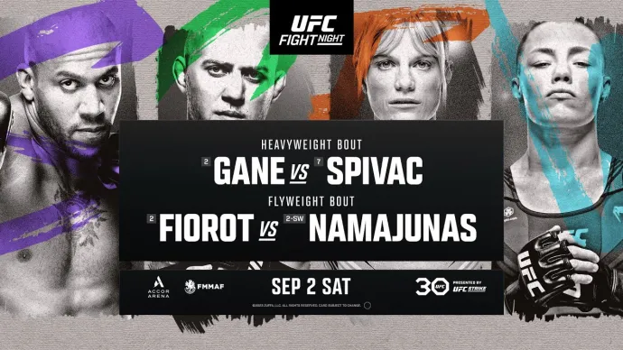 UFC Paris Gane vs Spivac live