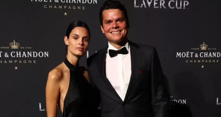 Milos Raonic with Camille Ringoir