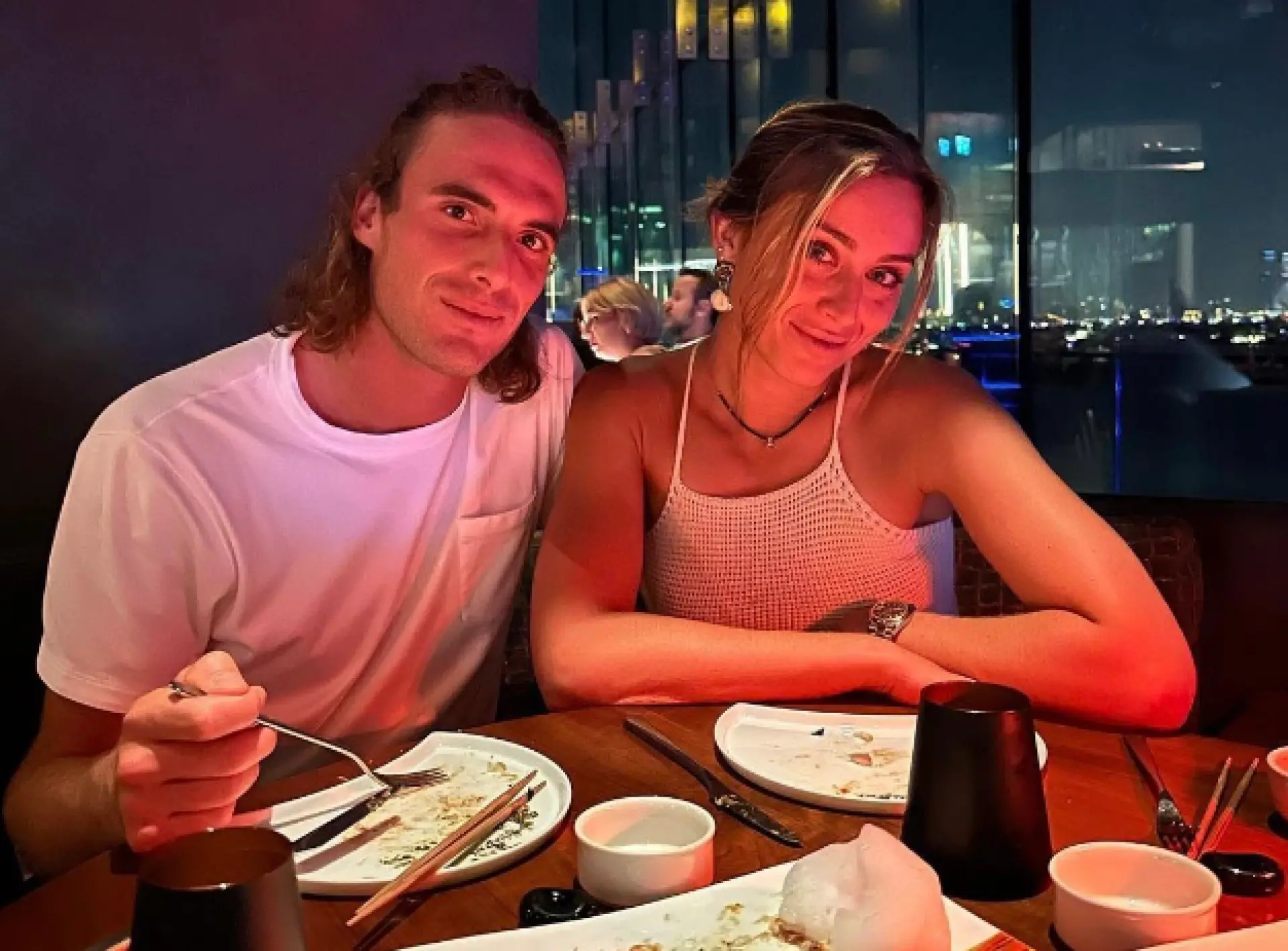 Stefanos Tsitsipas and Paula Badosa